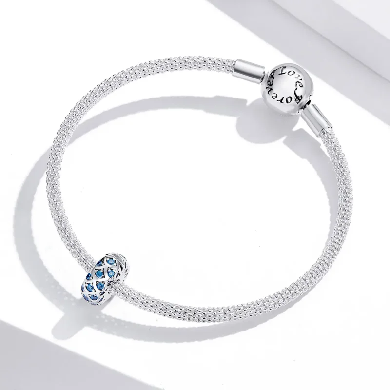 (slika za) Srebrno modra elegantna sponka Pandora Style - SCC1513 - Ogled 3
