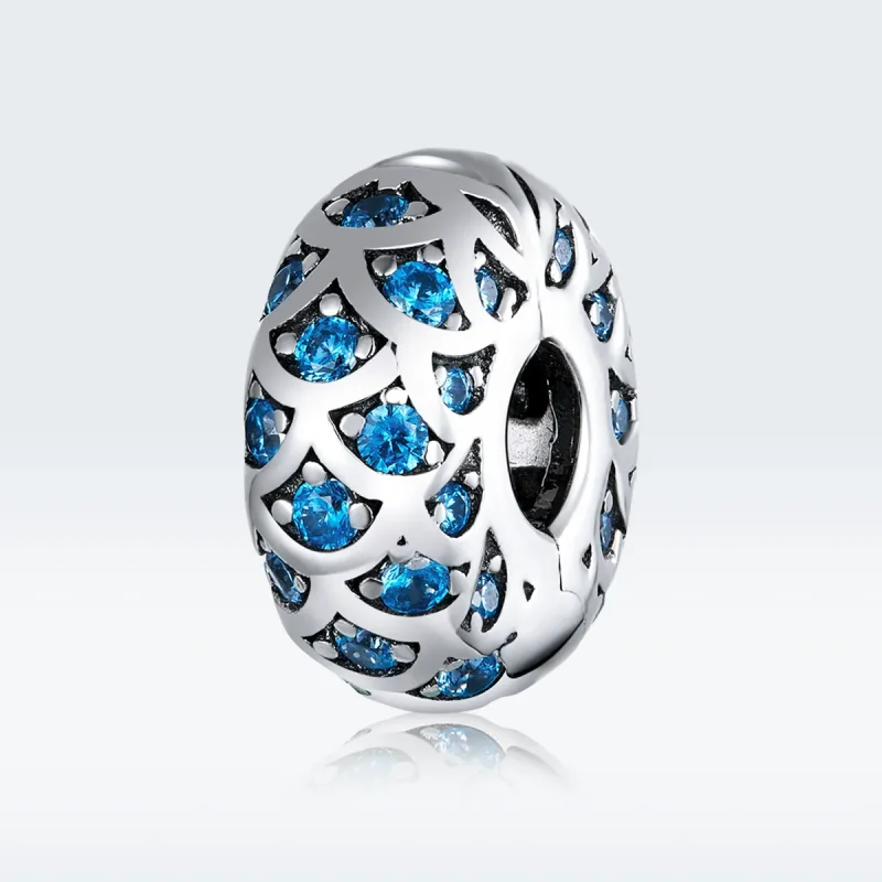 (slika za) Srebrno modra elegantna sponka Pandora Style - SCC1513 - Ogled 5