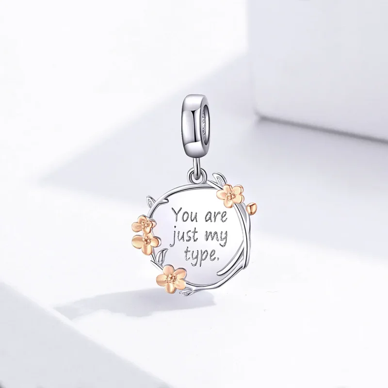 (slika za) Dvobarvna dvobarvna majica Pandora Style You Are My Type - BSC147 - Ogled 2