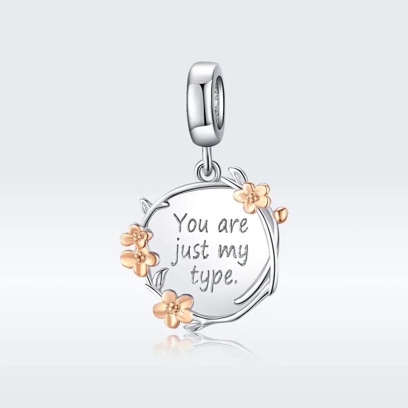 (slika za) Dvobarvna dvobarvna majica Pandora Style You Are My Type - BSC147 - Ogled 5