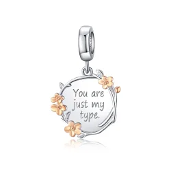 Dvobarvna dvobarvna majica Pandora Style You Are My Type - BSC147