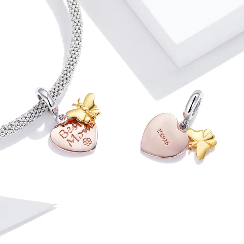 (slika za) Dvobarvni obeski za najboljšo mamo v stilu Pandora - SCC1792 - Ogled 4