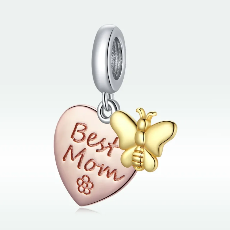 (slika za) Dvobarvni obeski za najboljšo mamo v stilu Pandora - SCC1792 - Ogled 5
