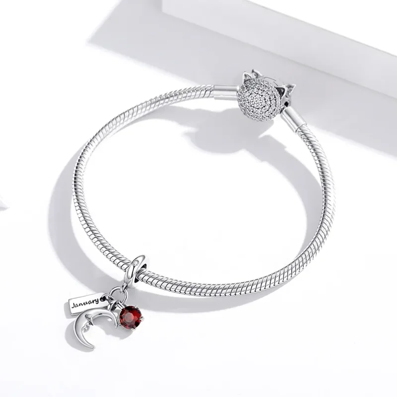 (slika za) Januarski viseči kamenček v stilu Pandora - SCC1719 - Ogled 3