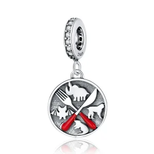 Obešalnik Pandora Style Refuse to Eat Wild Animals - SCC1588 (slika za) Obešalnik Pandora Style Refuse to Eat Wild Animals - SCC1588