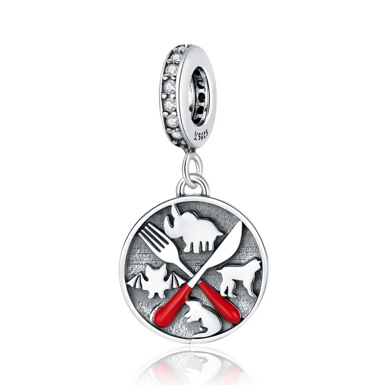 Obešalnik Pandora Style Refuse to Eat Wild Animals - SCC1588
