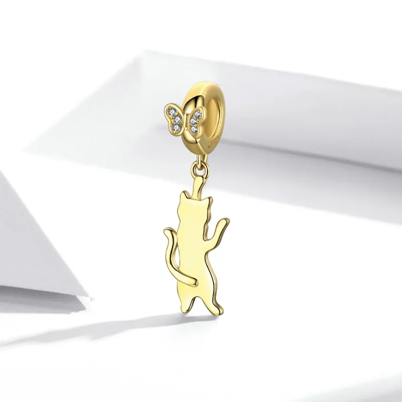 (slika za) Pandora Style Flutter Cat Viseči - SCC2050 - Ogled 2