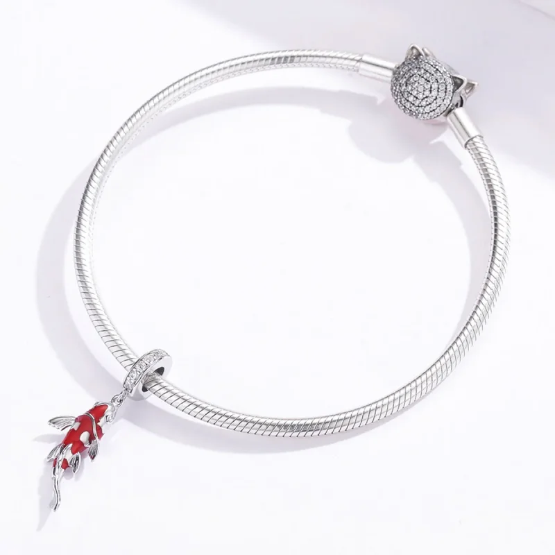 (slika za) Pandora Style Lucky Koi Viseči - BSC085 - Ogled 3