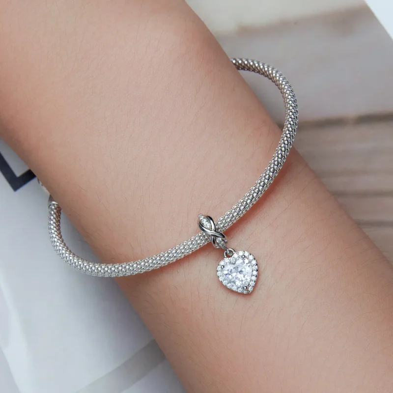 (slika za) Pandora Style Shining Heart Viseči - BSC663 - Ogled 5