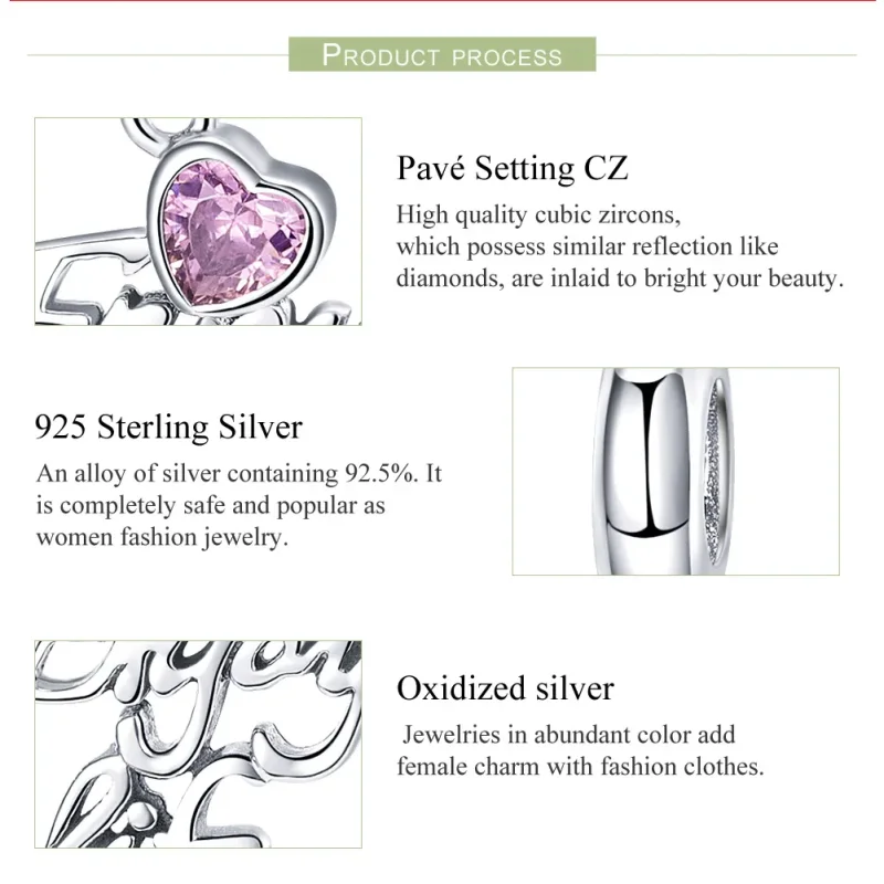 (slika za) Pandora Style Silver Love Life Viseči - SCC907 - Ogled 7