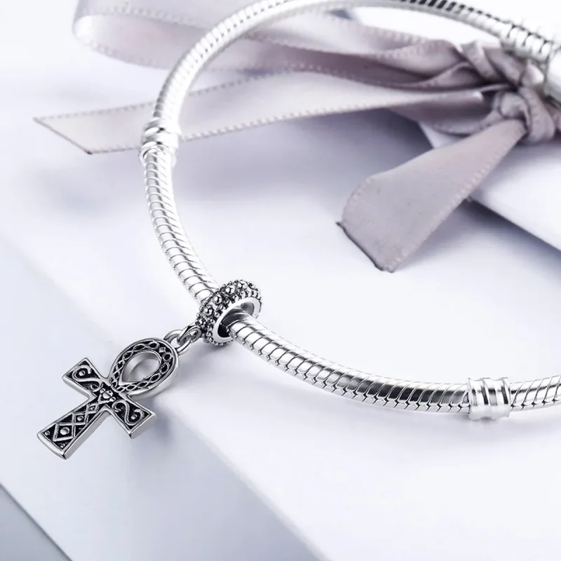 (slika za) Pandora Style Silver The Cross of The Power of Retro Faith Dangle - SCC185 - Ogled 4
