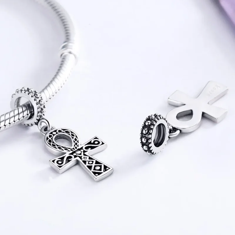 (slika za) Pandora Style Silver The Cross of The Power of Retro Faith Dangle - SCC185 - Ogled 5