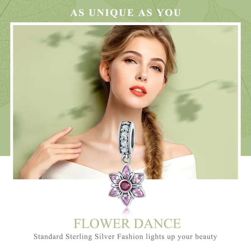 (slika za) Pandora Style Silver The Dance of Flowers Dangle - SCC840 - Ogled 6