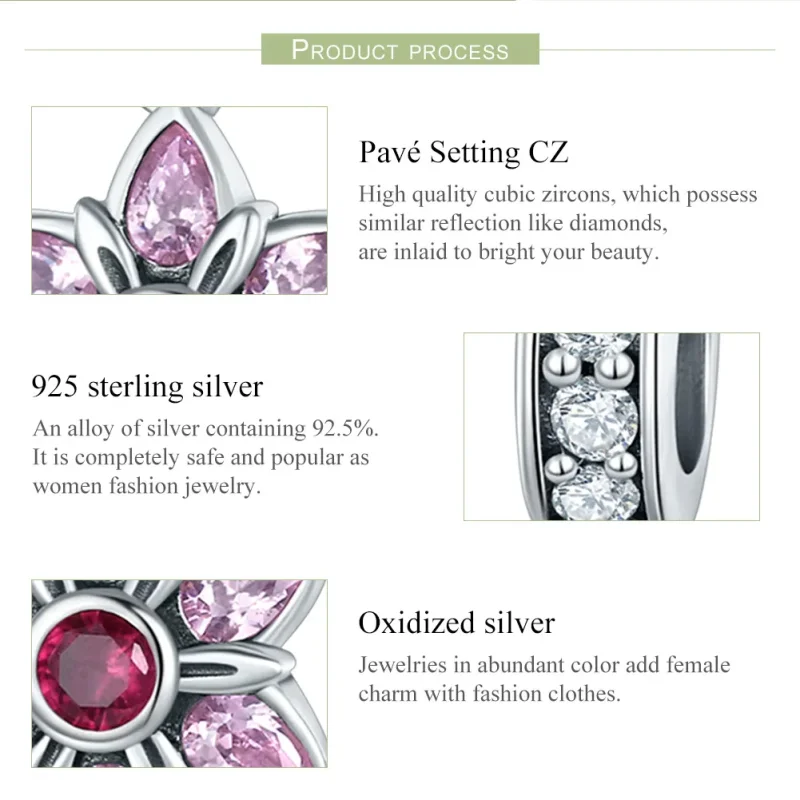 (slika za) Pandora Style Silver The Dance of Flowers Dangle - SCC840 - Ogled 7