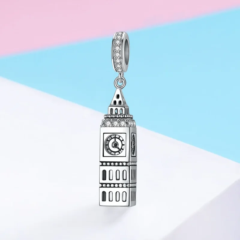 (slika za) Pandora Style Silver Velika Britanija Big Ben Viseči - SCC868 - Ogled 2