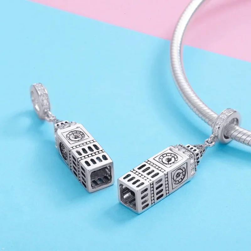 (slika za) Pandora Style Silver Velika Britanija Big Ben Viseči - SCC868 - Ogled 3