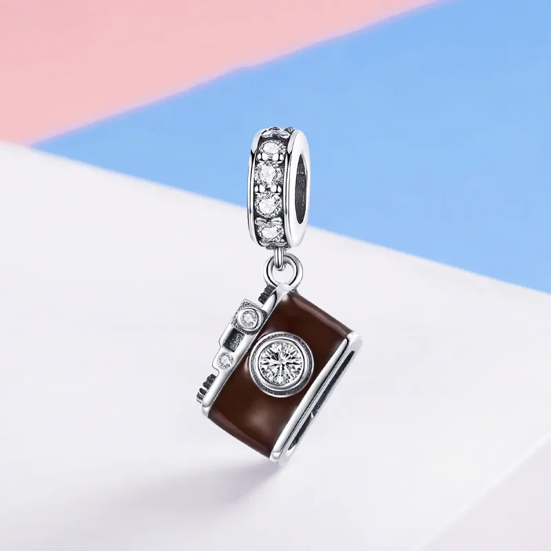 (slika za) Pandora Style Silver Vintage digitalni fotoaparat Viseči - SCC953 - Ogled 2