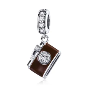 (slika za) Pandora Style Silver Vintage digitalni fotoaparat Viseči - SCC953