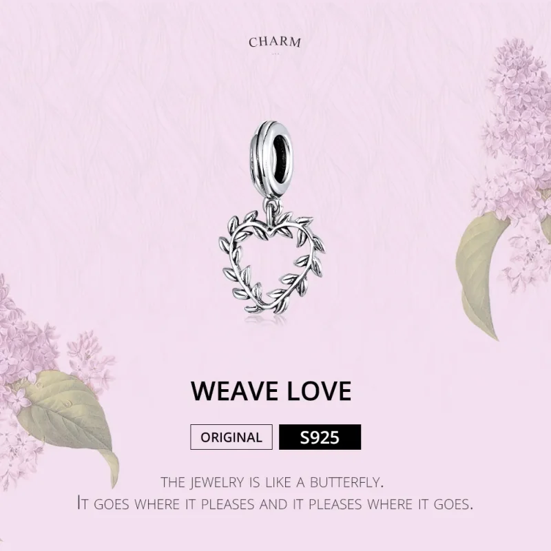 (slika za) Pandora Style Silver Weave Ljubezen Viseči - SCC1520 - Ogled 6