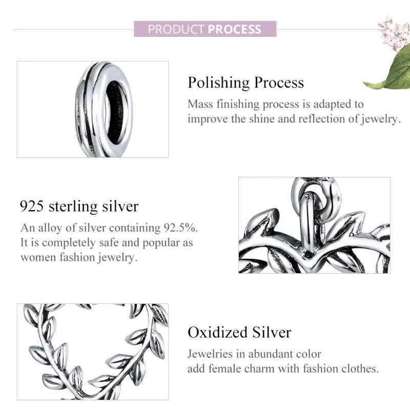 (slika za) Pandora Style Silver Weave Ljubezen Viseči - SCC1520 - Ogled 8