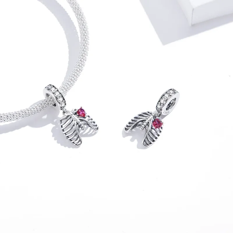 (slika za) Pandora Style Srebrna ljubezenska prisega visečih reber - SCC1459 - Ogled 3