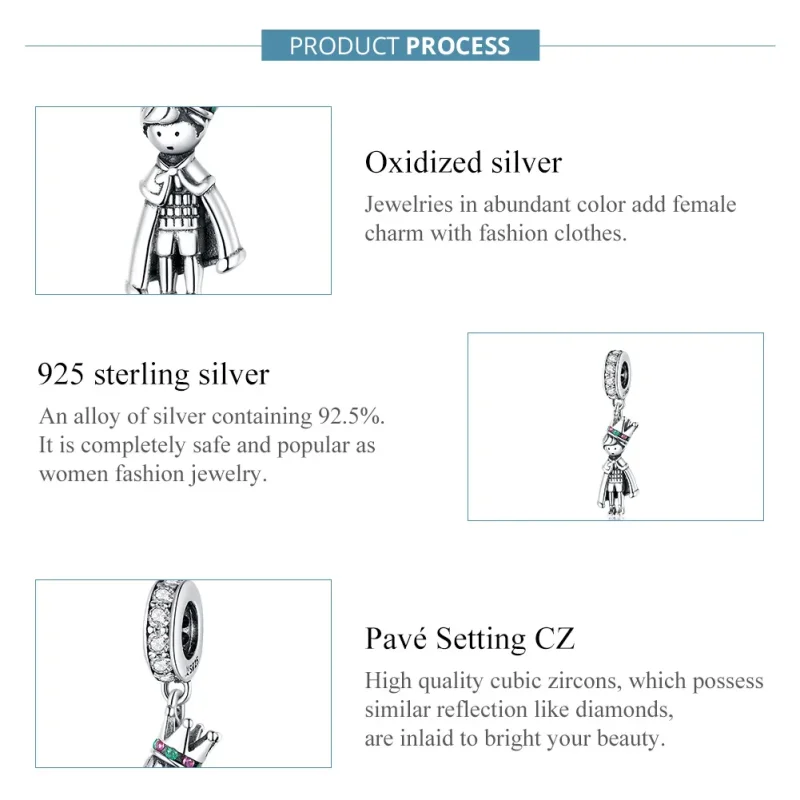 (slika za) Pandora Style Srebrni Prince of The Sea Dangle - SCC1584 - Ogled 7