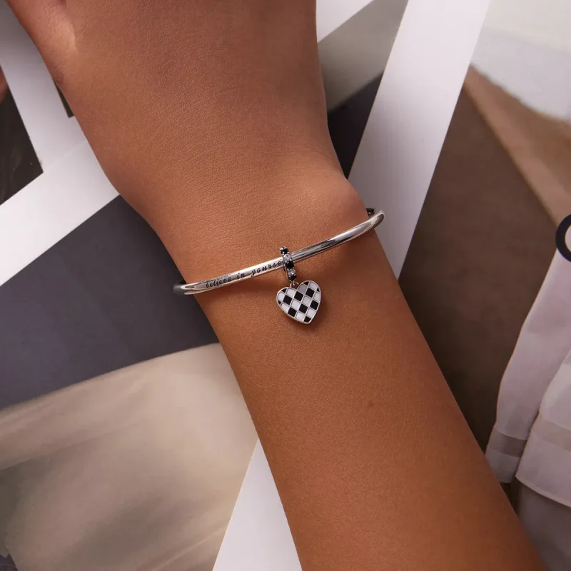 (slika za) Črno-bela viseča ljubezenska mreža Pandora Style - SCC2178 - Ogled 5