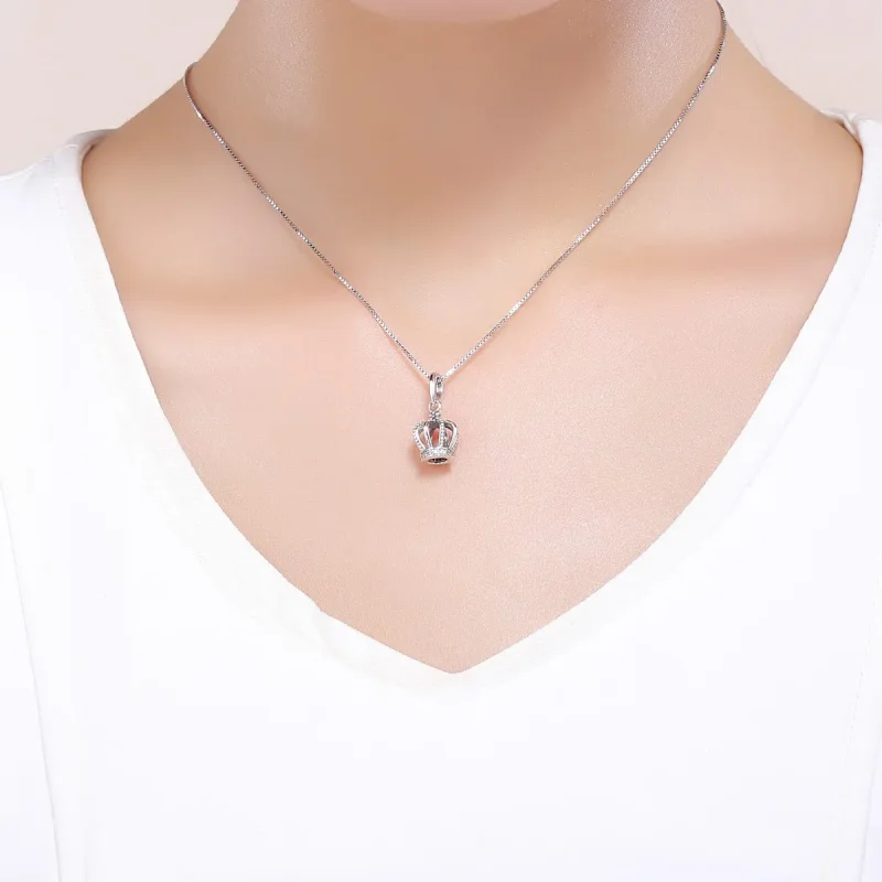 (slika za) Srebrna elegantna viseča krona v stilu Pandora - SCC781 - Ogled 5