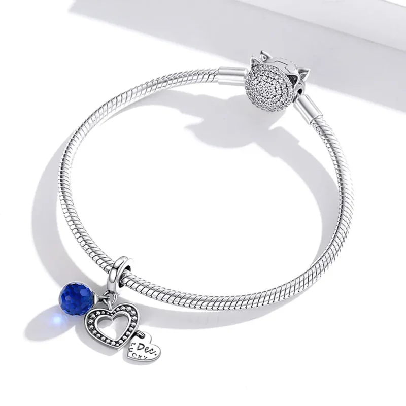 (slika za) Srebrni srebrni decembrski obeski v slogu Pandora - SCC1721 - Ogled 3