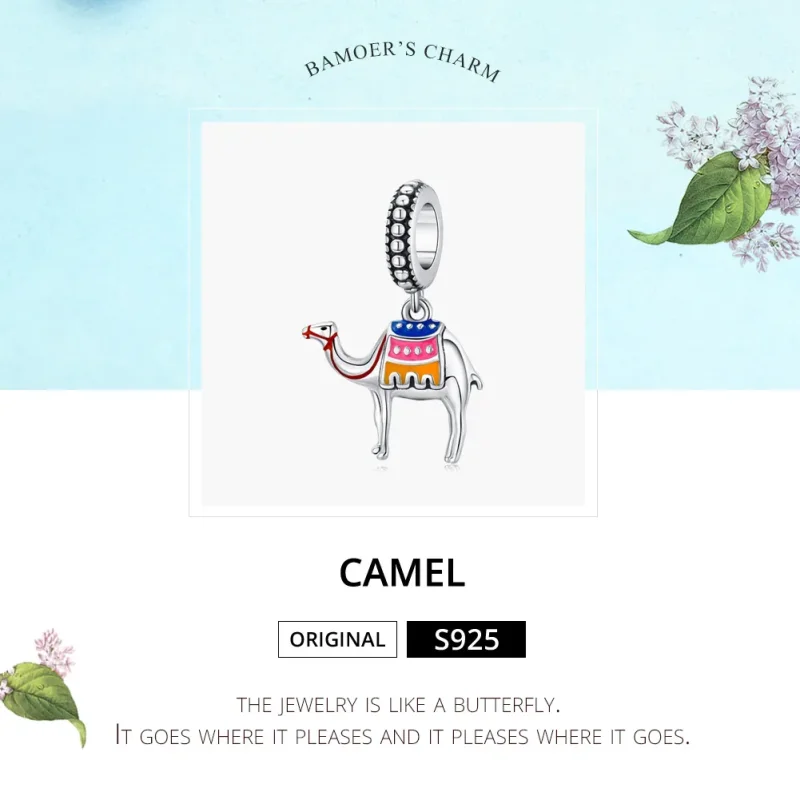 (slika za) Srebrni kamelji obesek v slogu Pandora - SCC1376 - Ogled 6
