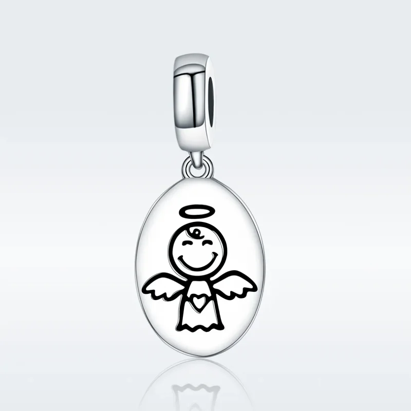 (slika za) Srebrni obesek za izgubo dojenčka zaradi splava v slogu Pandora - SCC328 - Ogled 2