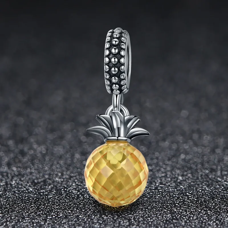 (slika za) Srebrni viseči ananas v slogu Pandora - SCC150 - Ogled 3