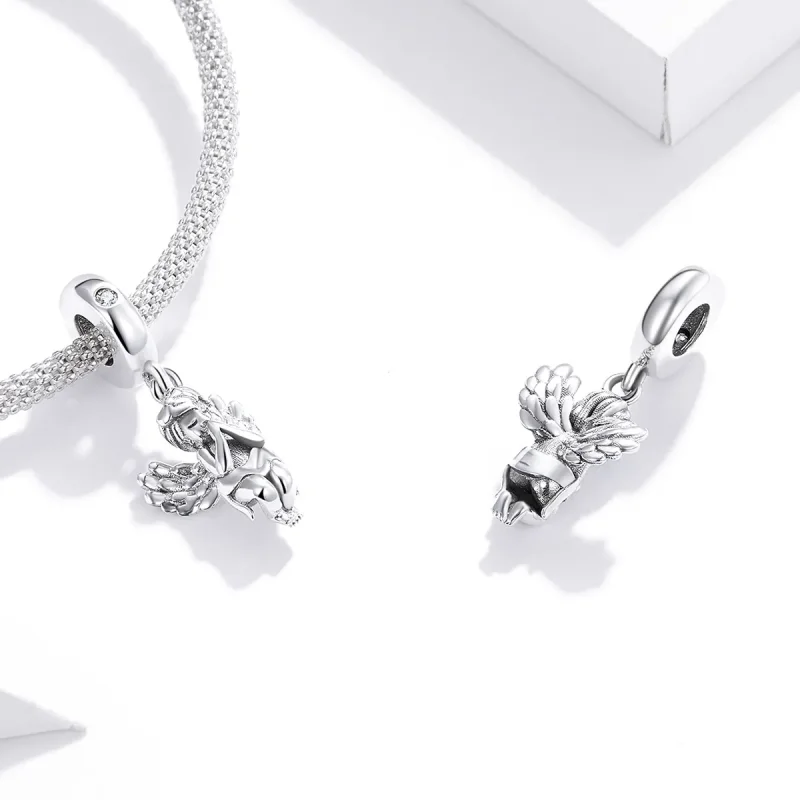 (slika za) Srebrni viseči angelček v stilu Pandora - SCC1686 - Ogled 4