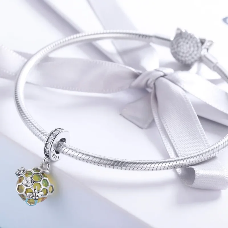 (slika za) Srebrni visi v obliki satja v stilu Pandora - SCC879 - Ogled 3