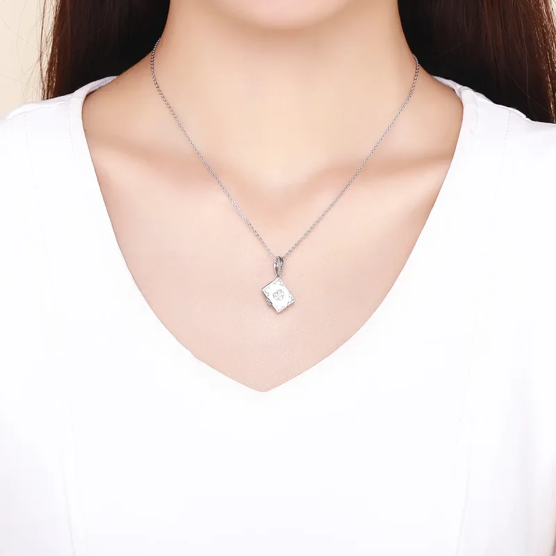 (slika za) Srebrno viseče ljubezensko pismo v stilu Pandora - SCC980 - Ogled 5