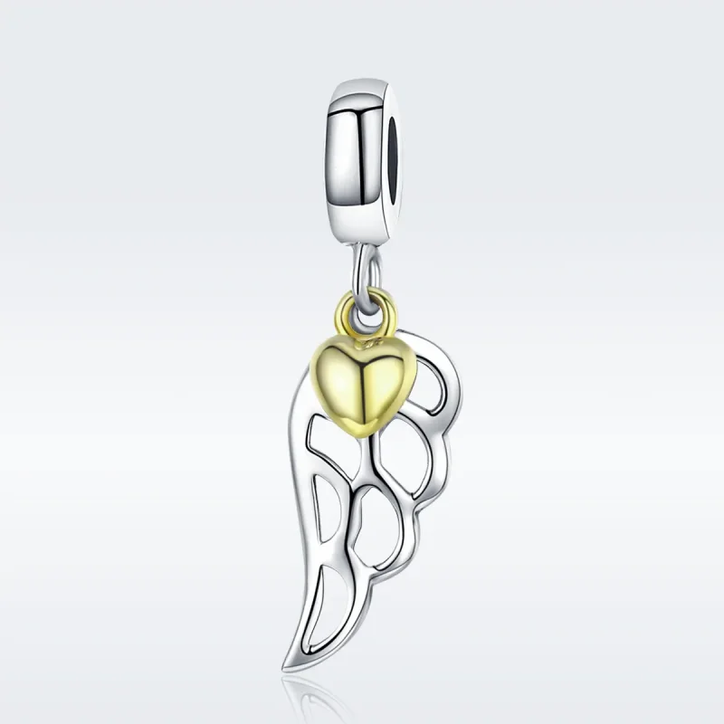 (slika za) Viseča dvobarvna dvobarvna vilinska krila v slogu Pandora - SCC838 - Ogled 3