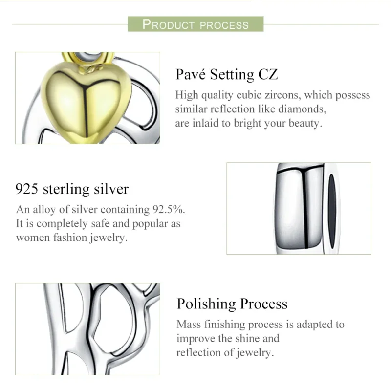 (slika za) Viseča dvobarvna dvobarvna vilinska krila v slogu Pandora - SCC838 - Ogled 7