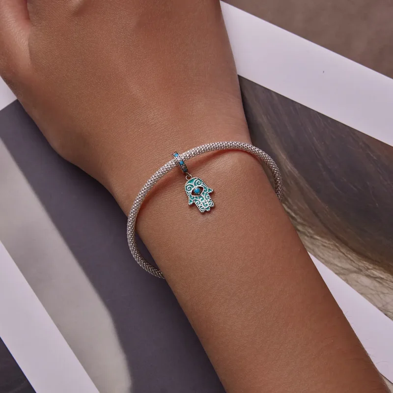 (slika za) Viseča roka Fatime v slogu Pandora - BSC593 - Ogled 5