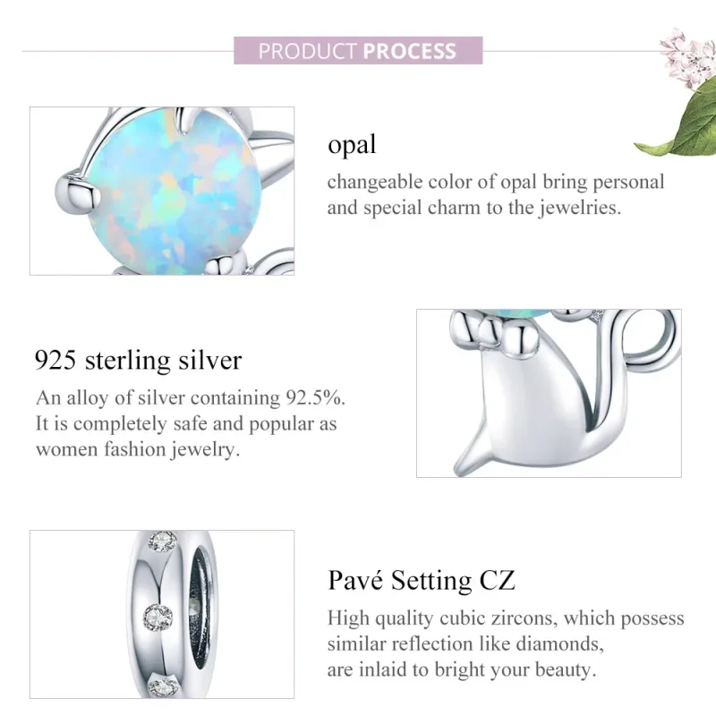 (slika za) Viseča srebrna ljubljena mačka Pandora Style - BSC235 - Ogled 8