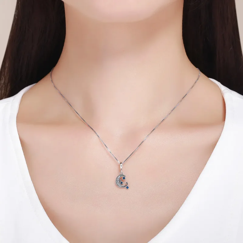 (slika za) Viseče srebrne svetleče zvezde v stilu Pandora - SCC639 - Ogled 7