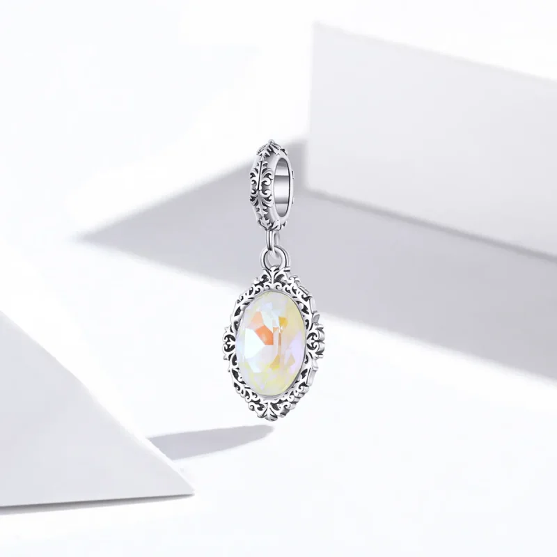 (slika za) Viseče srebrno čarobno ogledalo v stilu Pandora - SCC1815 - Ogled 2