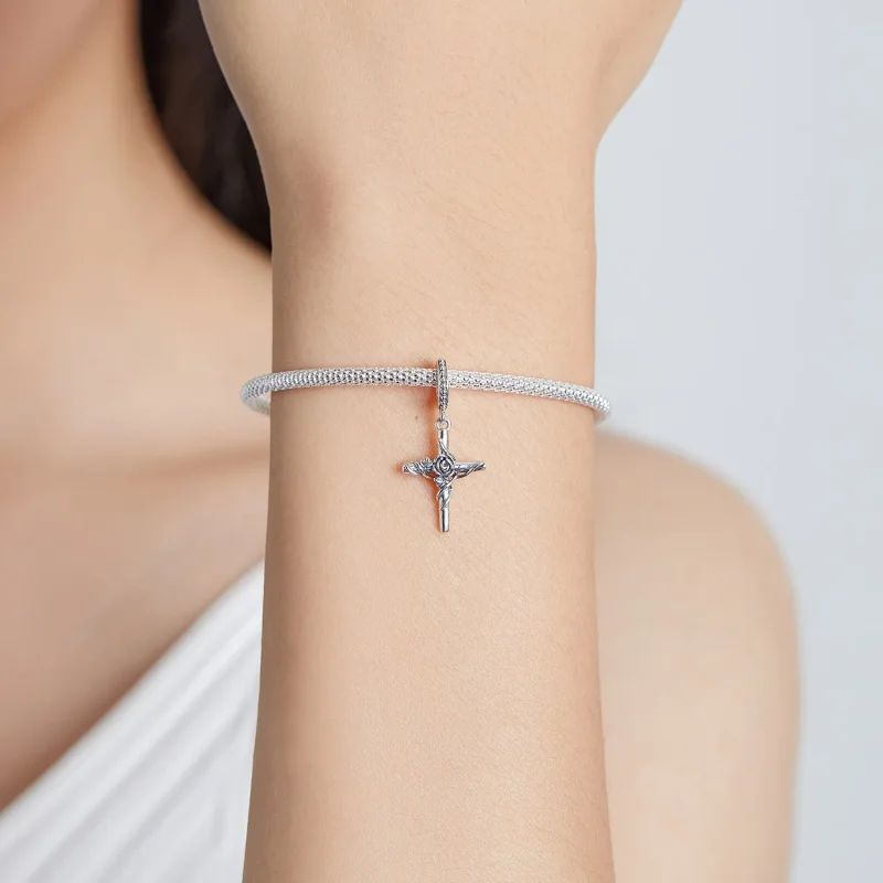 (slika za) Viseči križ v stilu Pandora - BSC526 - Ogled 5