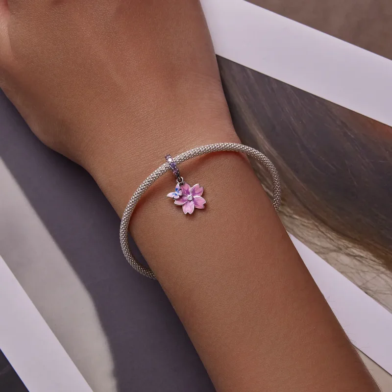 (slika za) Viseči metulji in rože v stilu Pandora - SCC2185 - Ogled 5