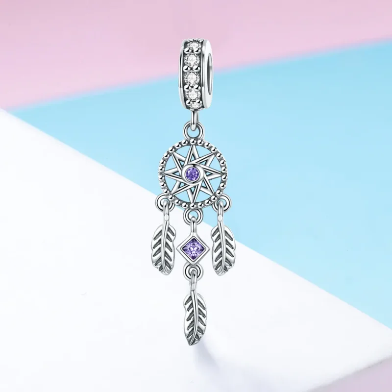 (slika za) Viseči srebrni lovilec sanj v stilu Pandora - SCC841 - Ogled 2