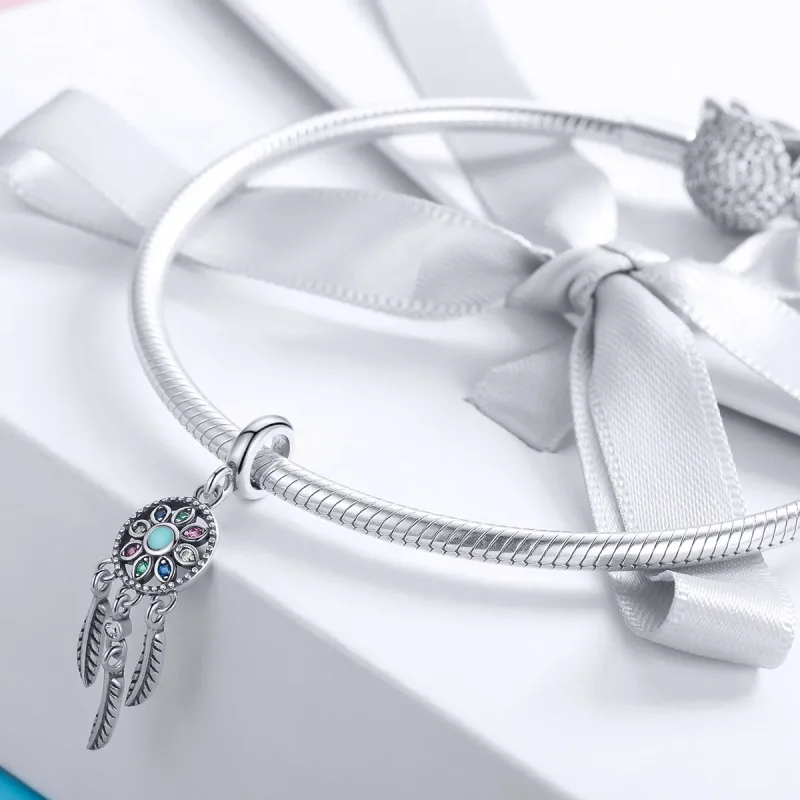 (slika za) Viseči srebrni lovilec sanj v stilu Pandora - SCC961 - Ogled 3