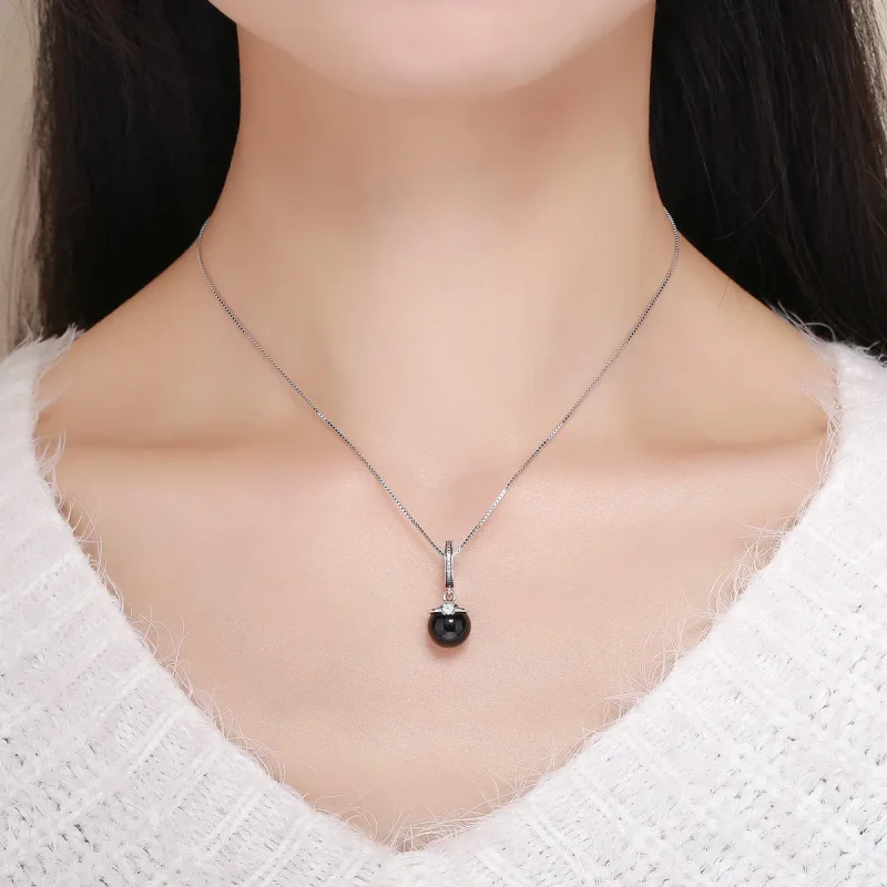 (slika za) Viseči srebrni prestižni biseri v stilu Pandora - SCC572 - Ogled 7