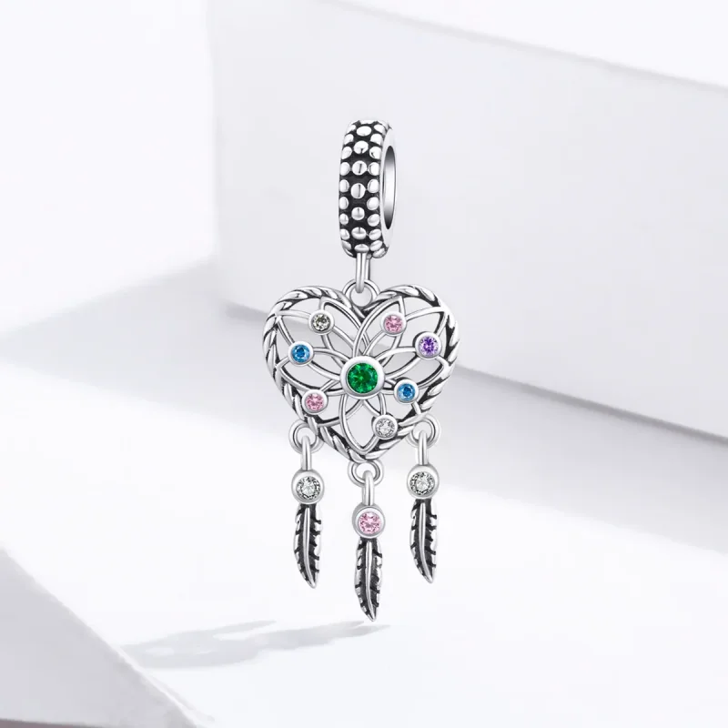 (slika za) Viseči srček družinskega drevesa v slogu Pandora - SCC1445 - Ogled 2