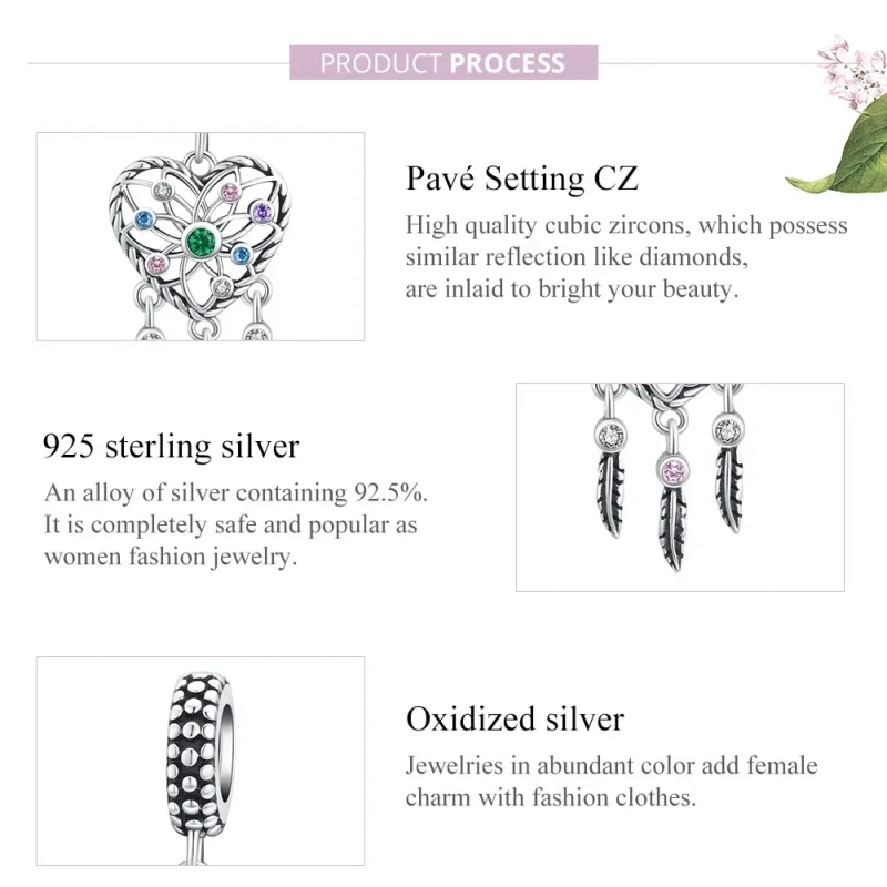 (slika za) Viseči srček družinskega drevesa v slogu Pandora - SCC1445 - Ogled 8