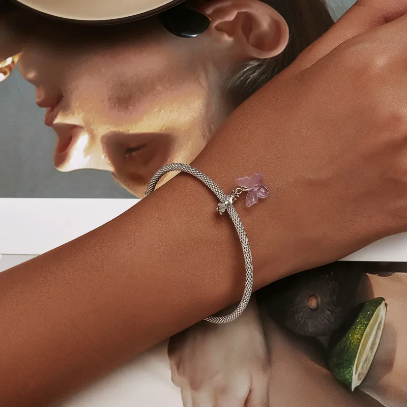 (slika za) Viseči stekleni metulj v slogu Pandora - SCC2087 - Ogled 5