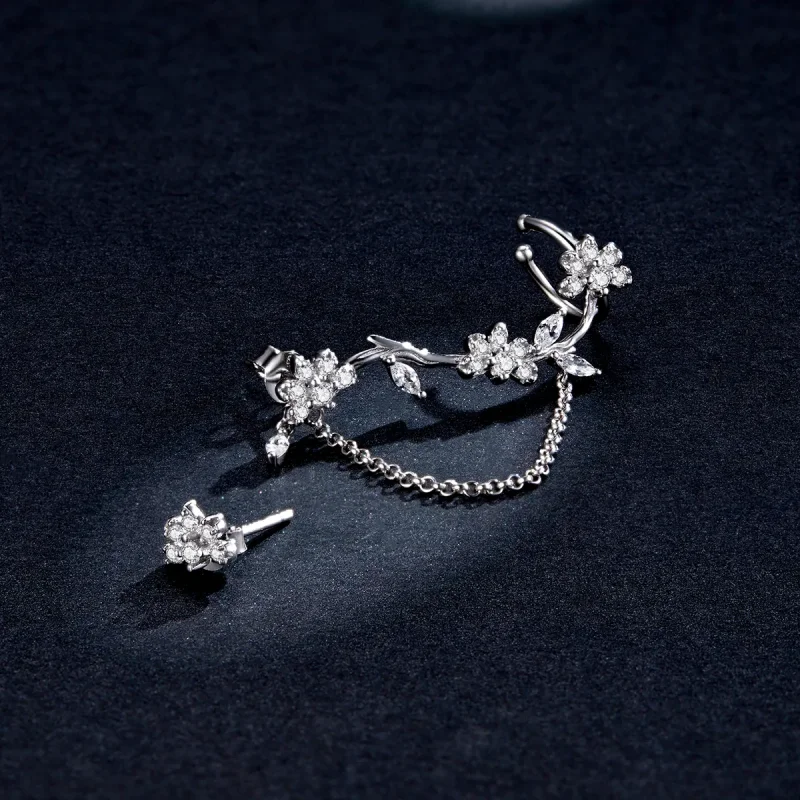 (slika za) Pandora Style Blossoms On Moshang Ear clip - BSE476 - Ogled 5